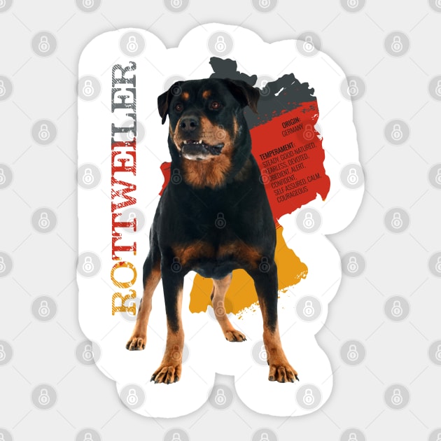 Rottweiler  - Metzgerhund Sticker by Nartissima